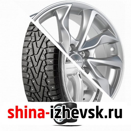 Колесо в сборе Pirelli Winter Ice Zero 225/65 R17 T 106 + СКАД Marseille 7xR17 5×114.3 ET45 DIA66.1 Серебристый в Ижевске